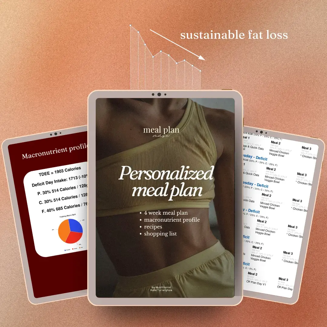 Meal Plan Muse Product Offering Mock-Up Package